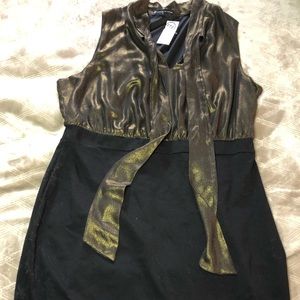 Green and black dress